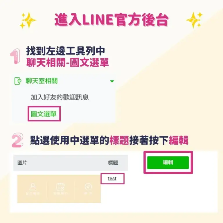 LINE圖文選單設定5步驟 - www.saydou.com